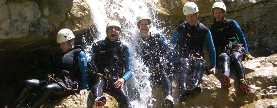 Canyoning, Schluchteln bei Bovec